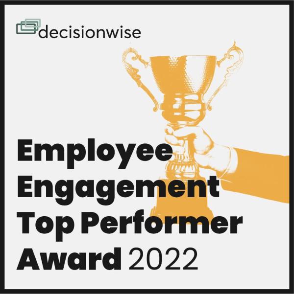 DecisionWise Employee Engagement Top Performer Award Badge