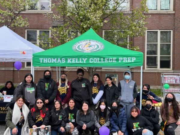 Students and Community members at Kelly College Prep